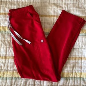 RARE color winning red XS  Yola straight leg scrub pants